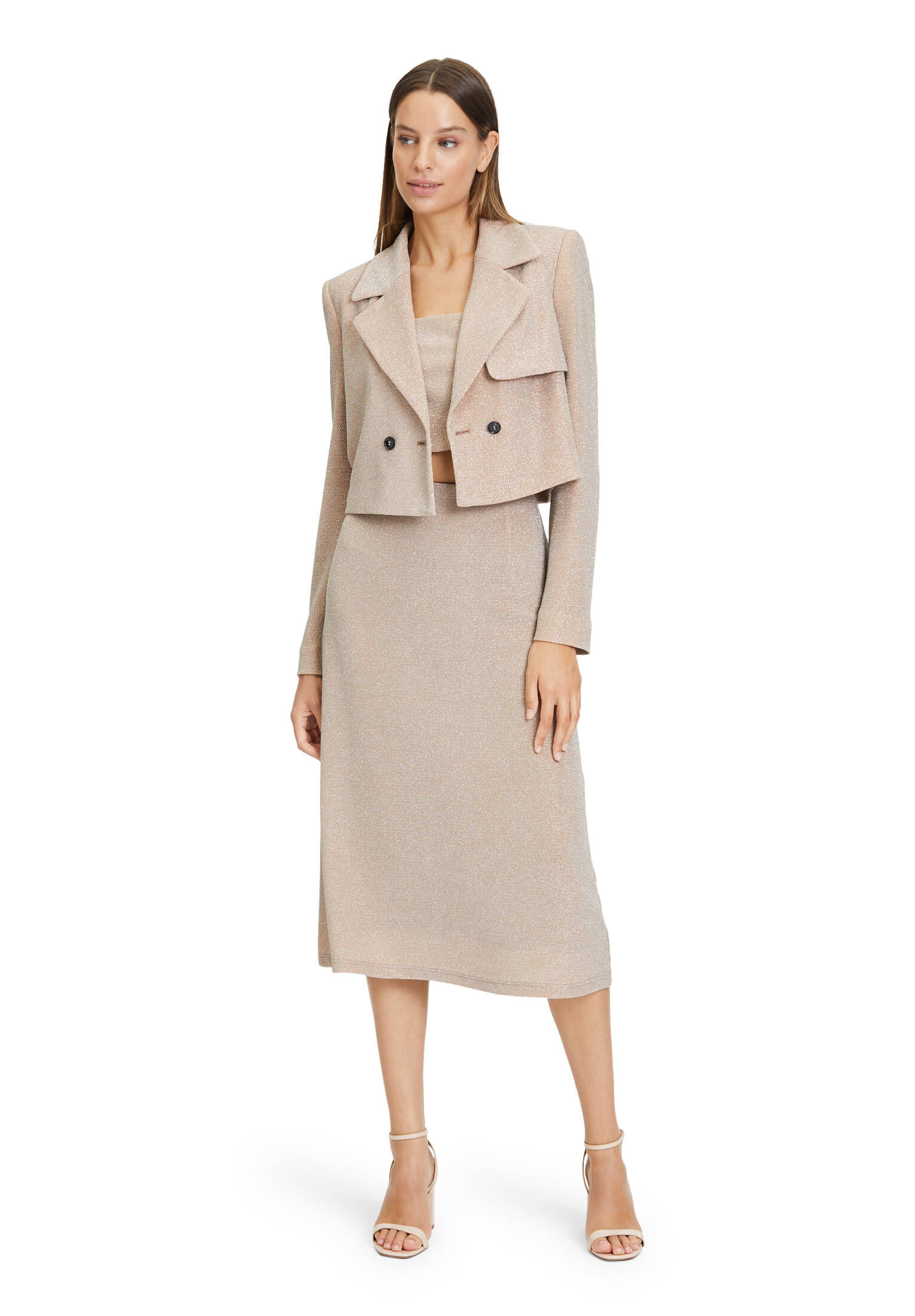 Vera Mont| Damen Stretch-Rock im Glitzer-Look
