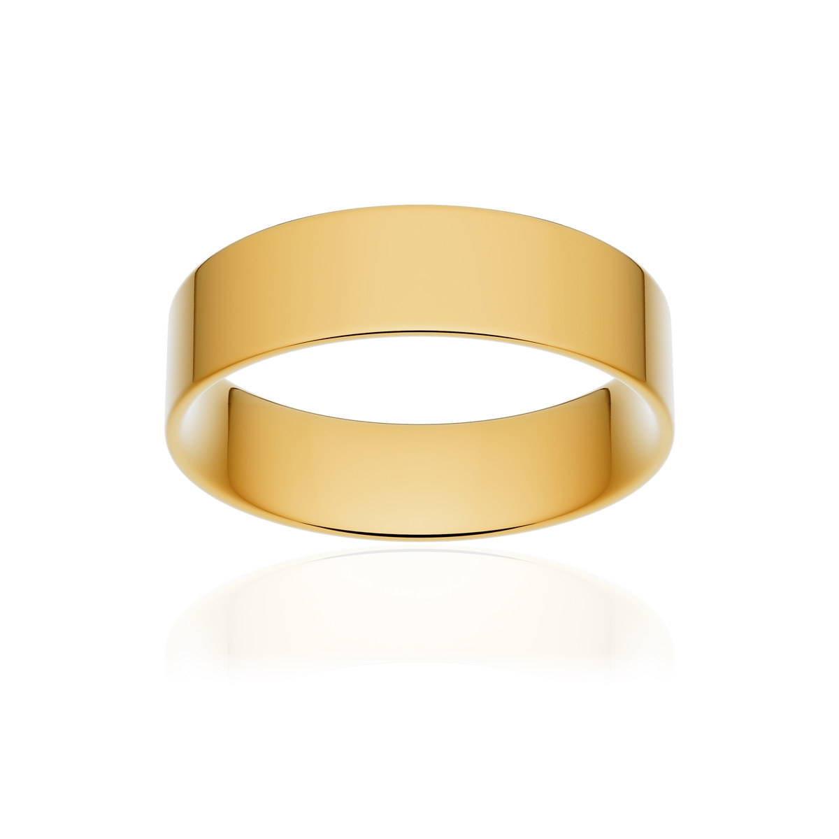 Alliance or 750 jaune poli ruban plat confort 5,5mm
