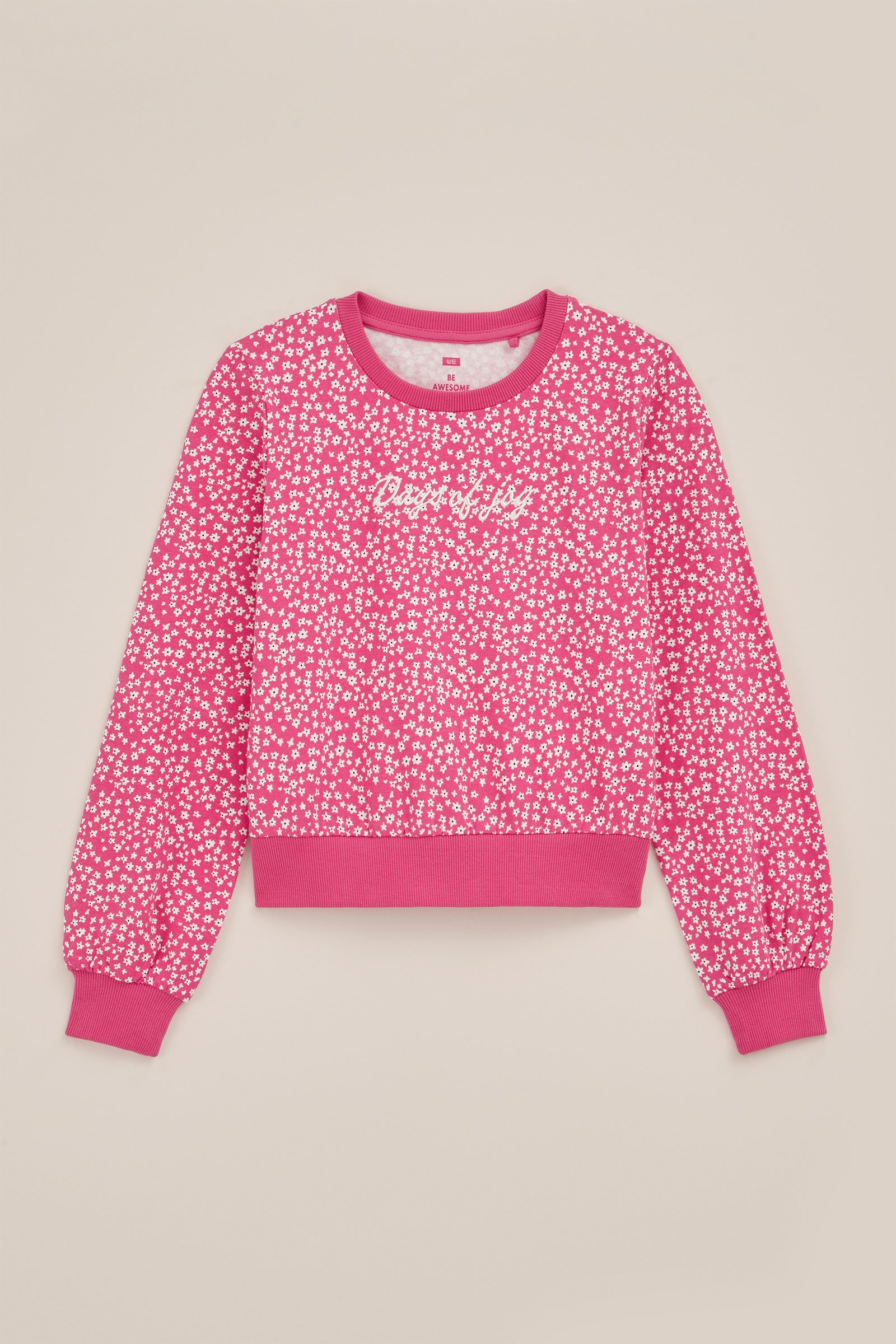 Meisjes T-shirt met dessin WE Fashion Felroze