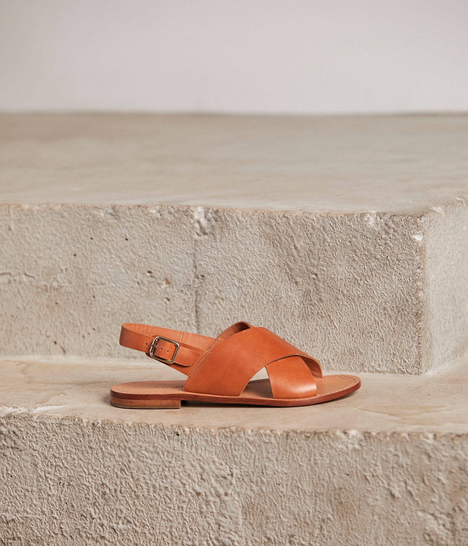 Sandales cuir cognac Amina