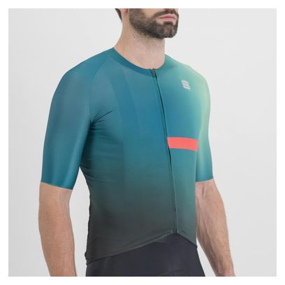 Maillot Manches Courtes Sportful Bomber Bleu/Vert