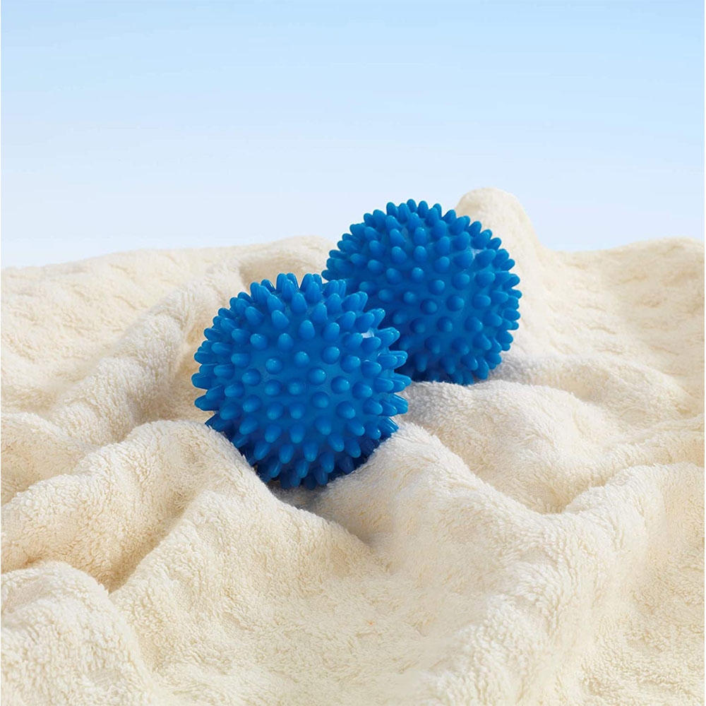 (2er Set) Ø6.5cm Wäschetrockner Ball Tumbler Trocknerbälle - Blau