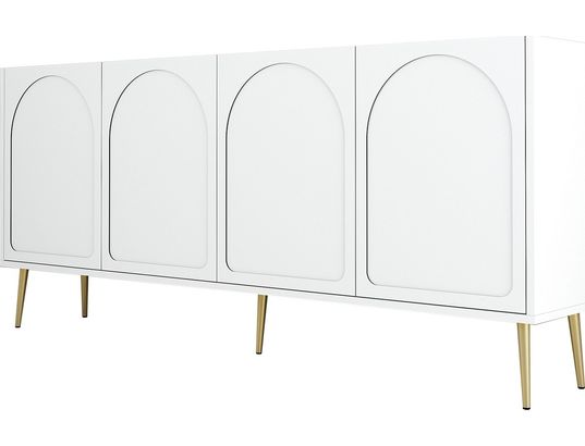 CONCEPT1 - Bahut Lyon blanc or 180 x 35 x 80cm