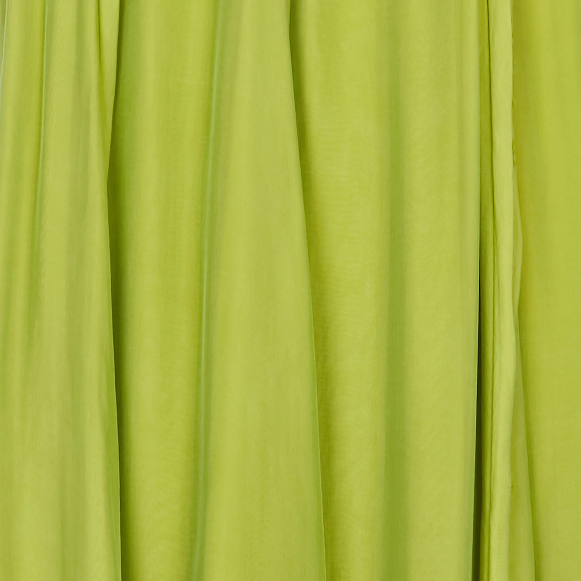 CHILI - Jupe longue fluide en soie et viscose | Vert