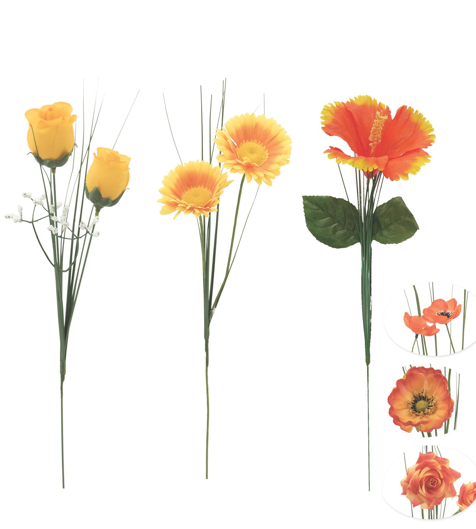 TIGE JAUNE ET ORANGE GERBERA