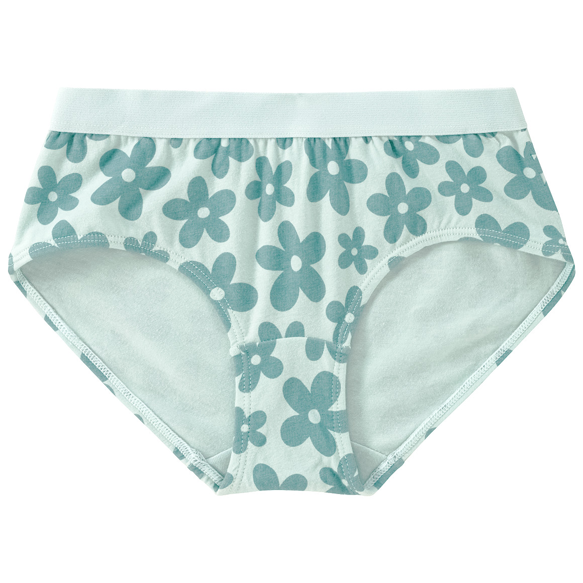 Yigga 5 Mädchen Pantys mit Blumen helllila / helltürkis / weiss