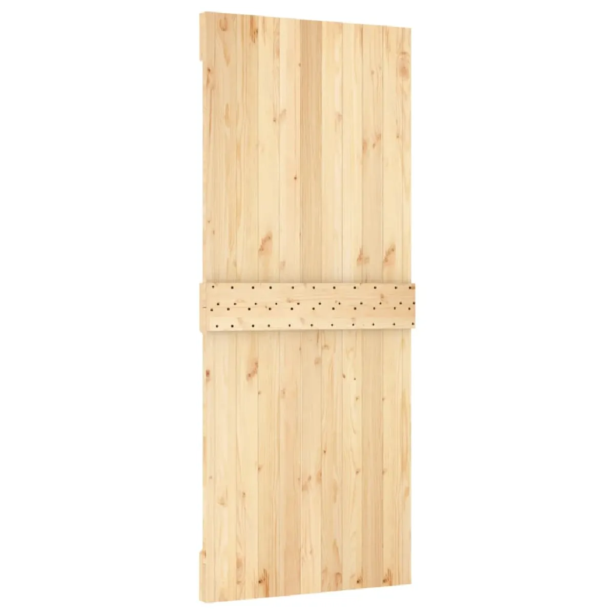 vidaXL Porte coulissante avec quincaillerie - Pin massif