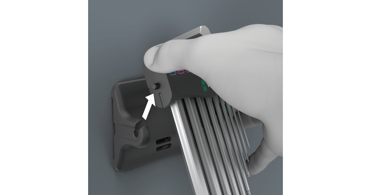 Wera950/9 Hex-Plus 8 Stiftsleutelset  (Chroom, 10‑delig, metrisch, verchroomd)