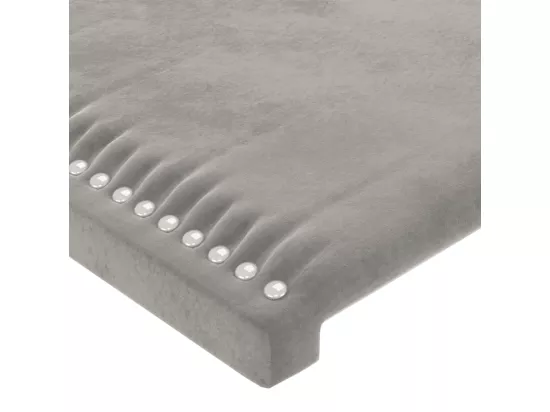 Tête de lit à LED Gris clair 160x5x118/128 cm Velours