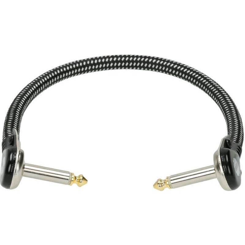 Klotz VINPAN0030 Vintage gitaar patchkabels 0.30 m zwart/wit haaks