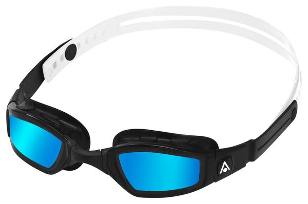 Lunettes de Bain Aquasphere Ninja Noir / Blanc - Verres Miroir Bleu