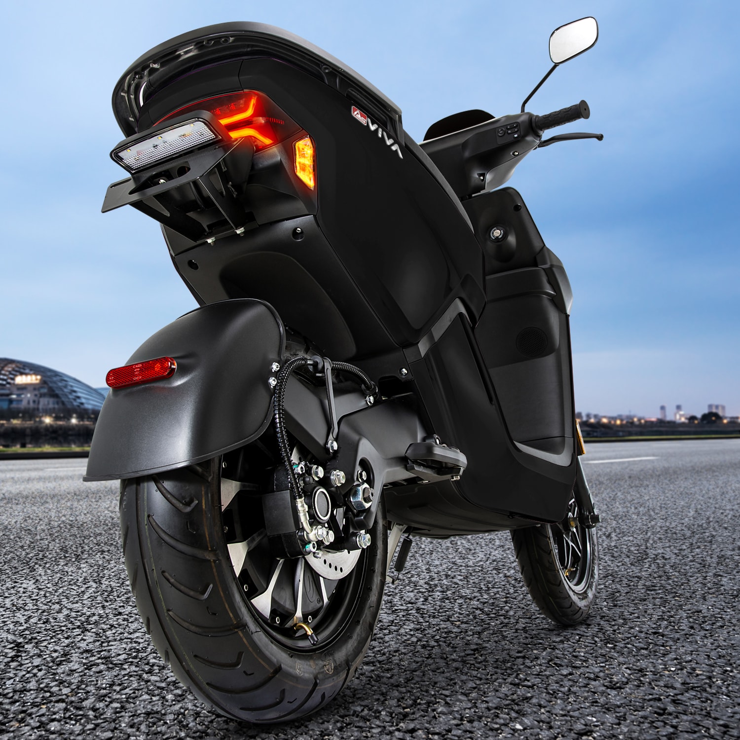 AsVIVA EM1 Elektro-Motorroller, schwarz - versch. Farben