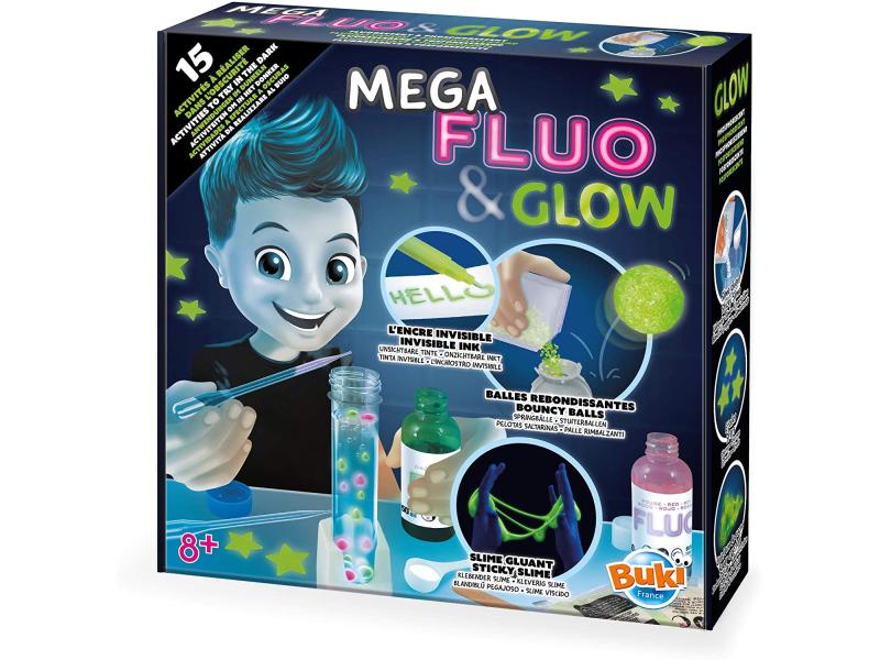 Buki Experimentierkasten Mega Fluo & Glow 15 tolle Experimente im Dunkeln