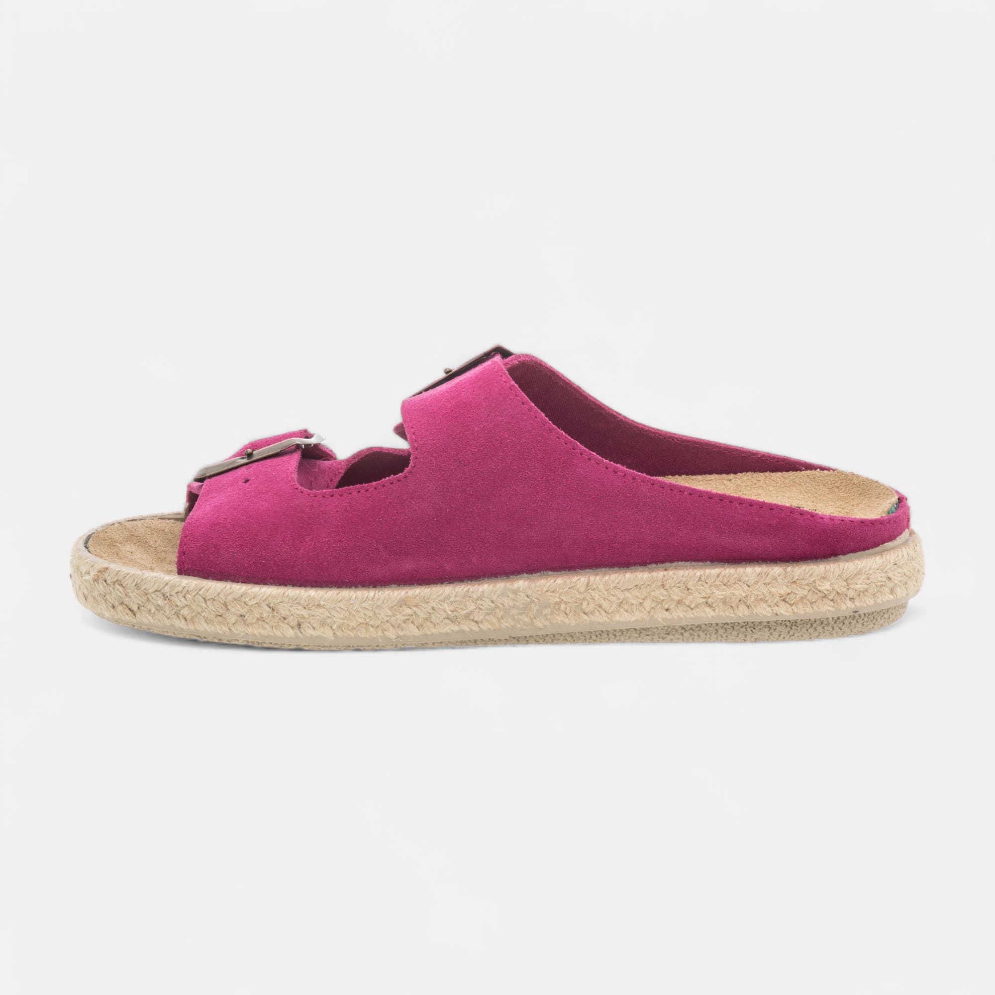 Sandales Femme en cuir fuchsia