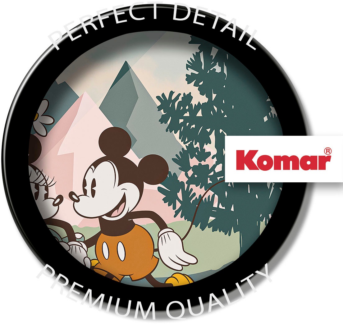 Komar Fototapete »Digitaldruck Vlies -  Mickey & Minnie Embrace Nature« bedruckt glatt Kinderzimmer