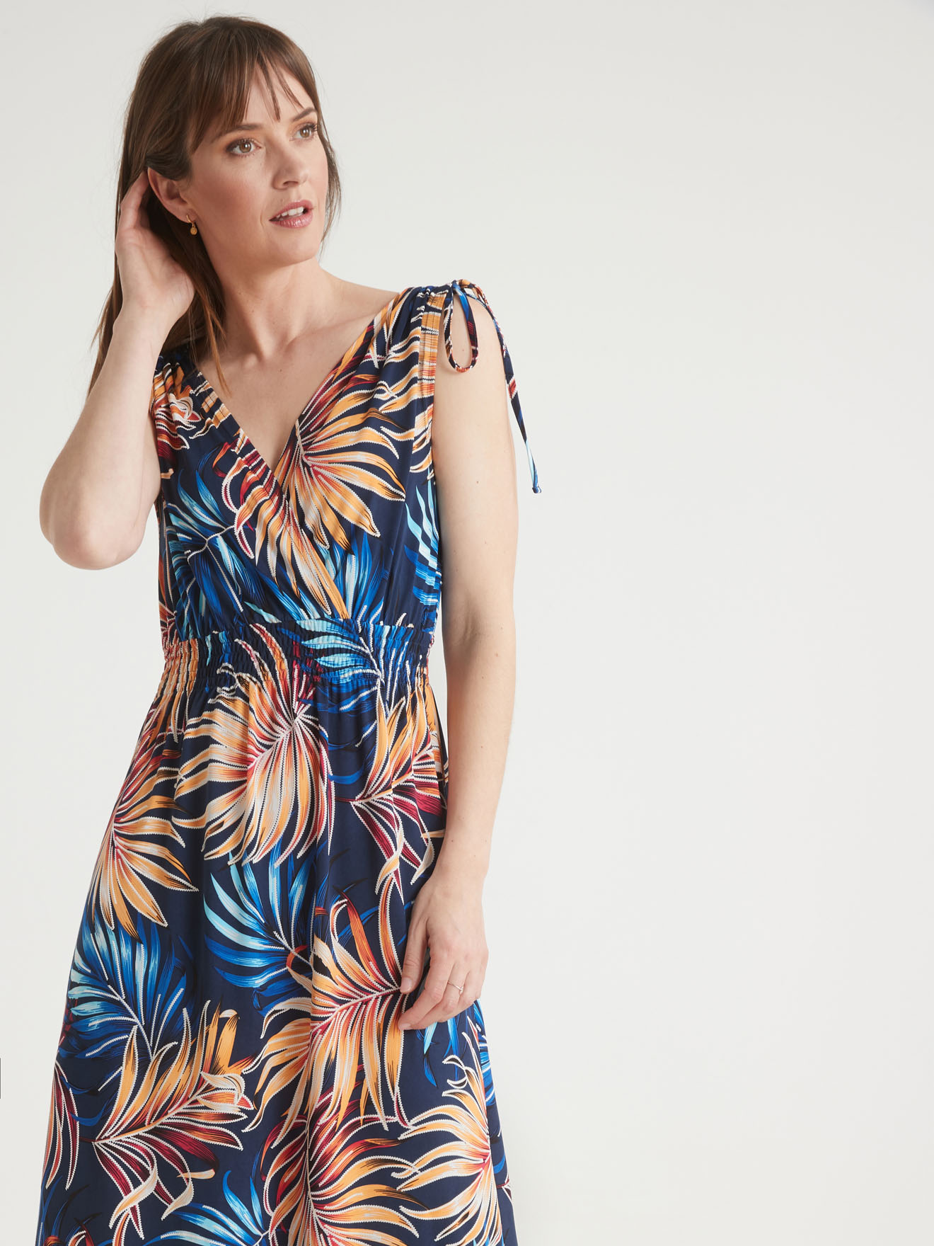 Robe longue bain de soleil en maille