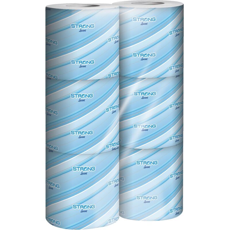 Papier toilette double épaisseur Lucart Strong1 Extra Soft - 72 rouleaux de 195 feuilles