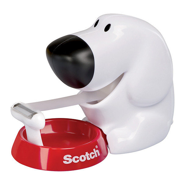 Dévidoir Chien + 1 ruban adhésif Scotch Magic 19 mm x 7,5 m