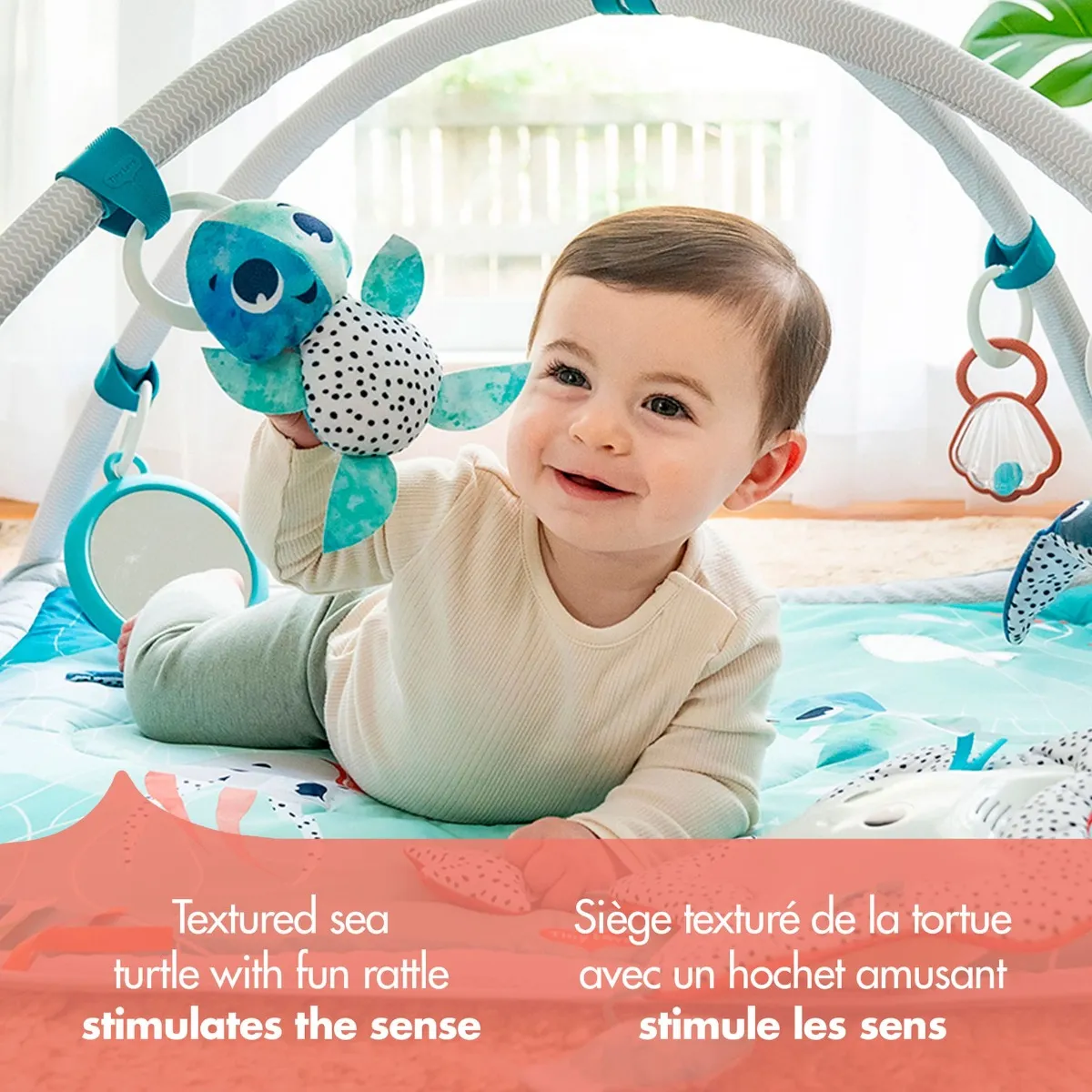 Tiny Love Tapis d'Activité Deluxe 2-en-1 - Treasure the Ocean