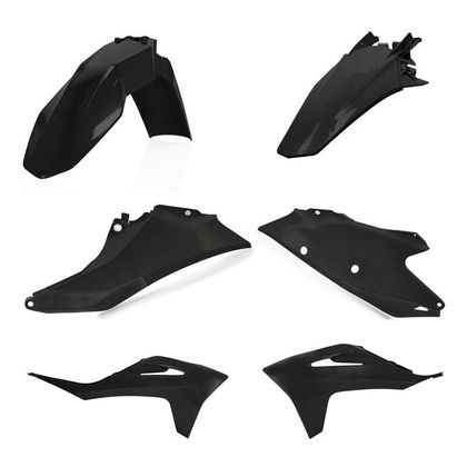 Kit plastiques Acerbis couleur noir métallique - Noir