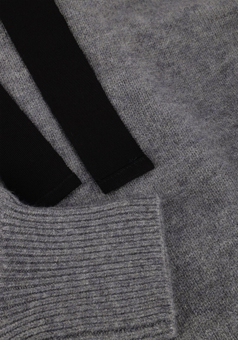 grijze co'couture trui row hoodie knit