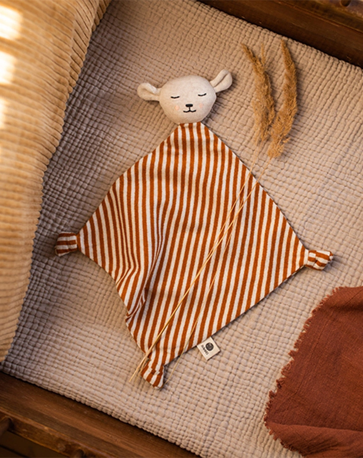 Schnuffeltuch LAMM in offwhite/braun