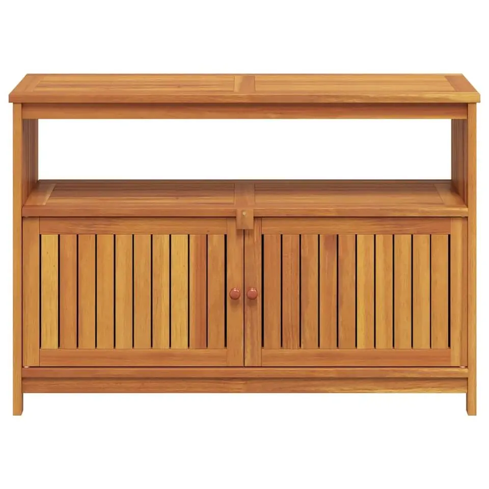 vidaXL - Tuinwandtafel - Bruin - Massief acaciahout - 110 x 35 x 75 cm