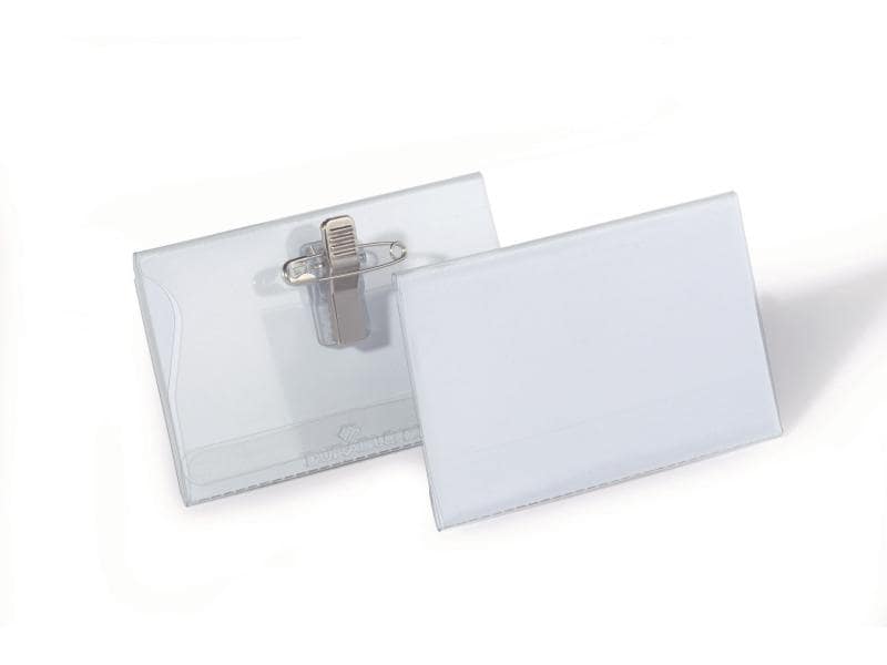 DURABLE Namensschild mit Clip 54 x 90 mm, 50 Stück Namensschilder