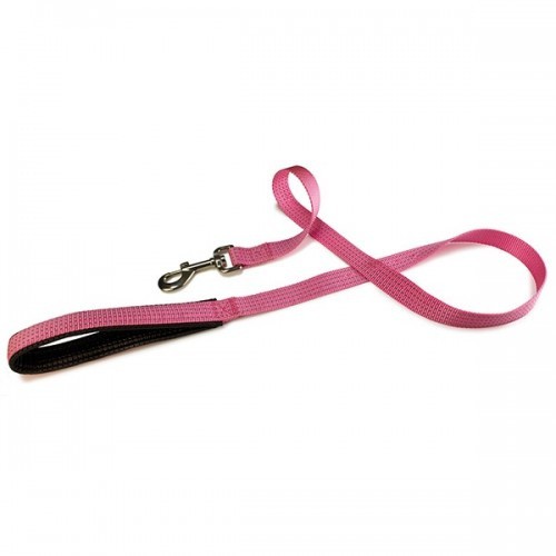 Guia de nylon simples para cães, rosa