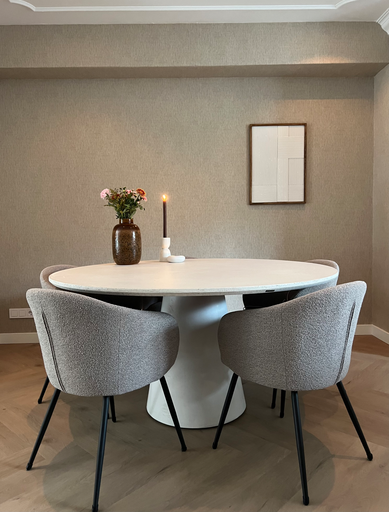Bogard ronde beton tafel - White Bogard Ronde beton tafel | 120 cm