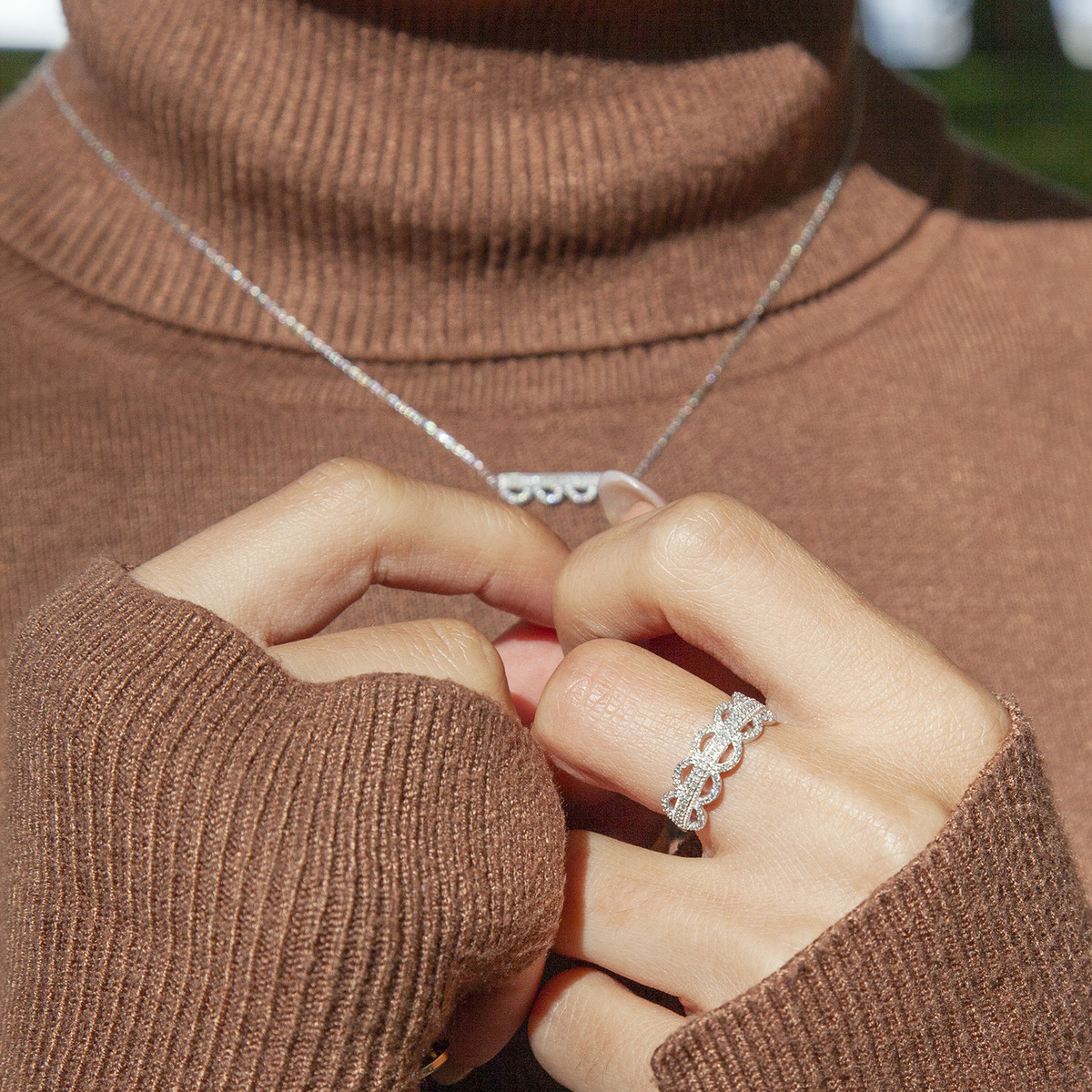 Bague or blanc 375 diamants