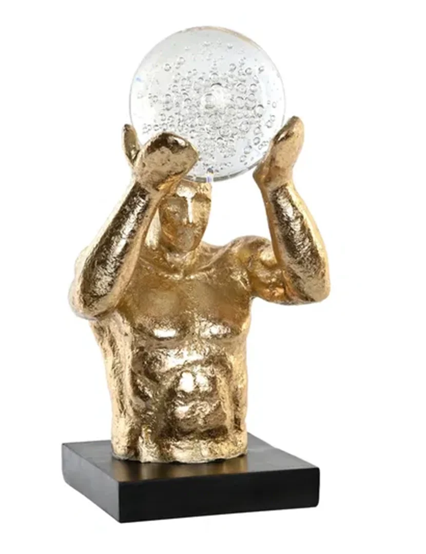Gold and Black Decorative Figure Man