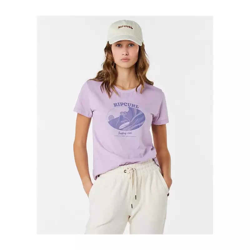 Teeshirt femme RIPCURL Re-Entry Crew Neck Tee Lilac