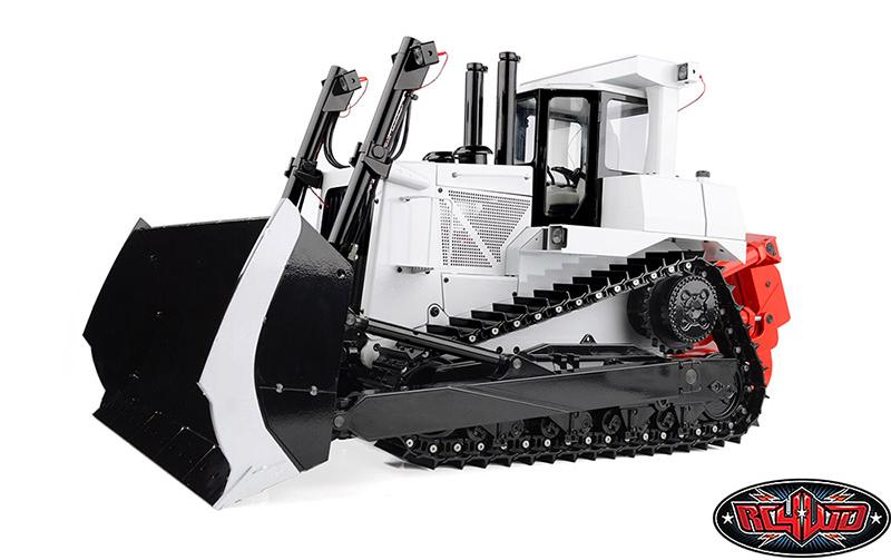 Bulldozer Earth Dozer DXR2 Hydraulisch Weiss, ARTR, 1:14<br>Voll funktionsfähiger Bulldozer im Massstab 1:14 mit Hydraulik