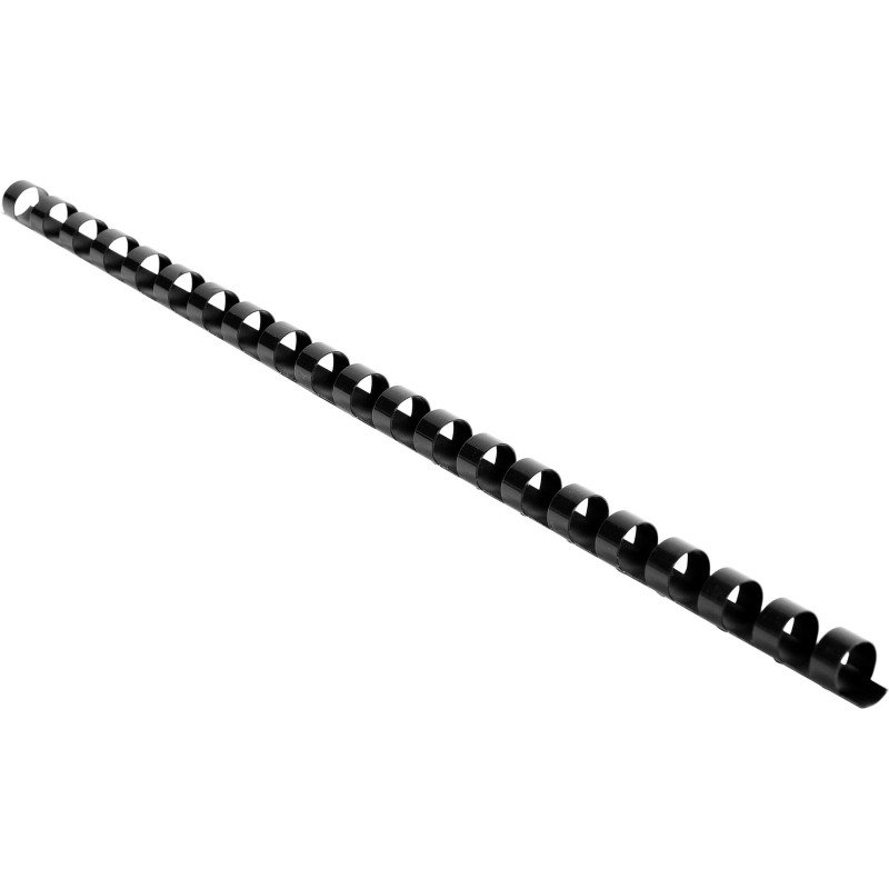 Baguette reliure anneaux plastique Exacompta 10 mm noir - Boîte de 100