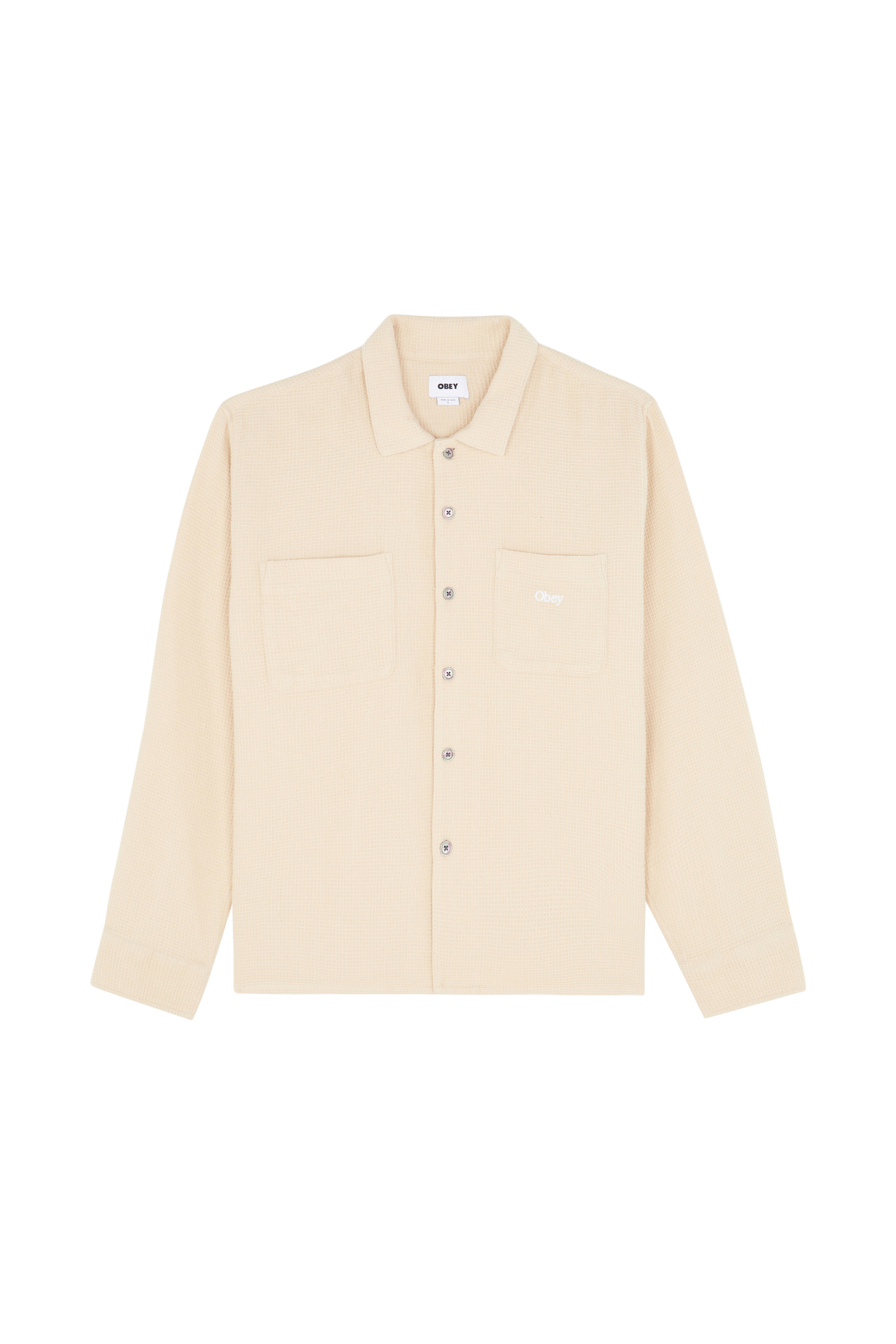 OBEY Chemise  BOBBY WOVEN Beige