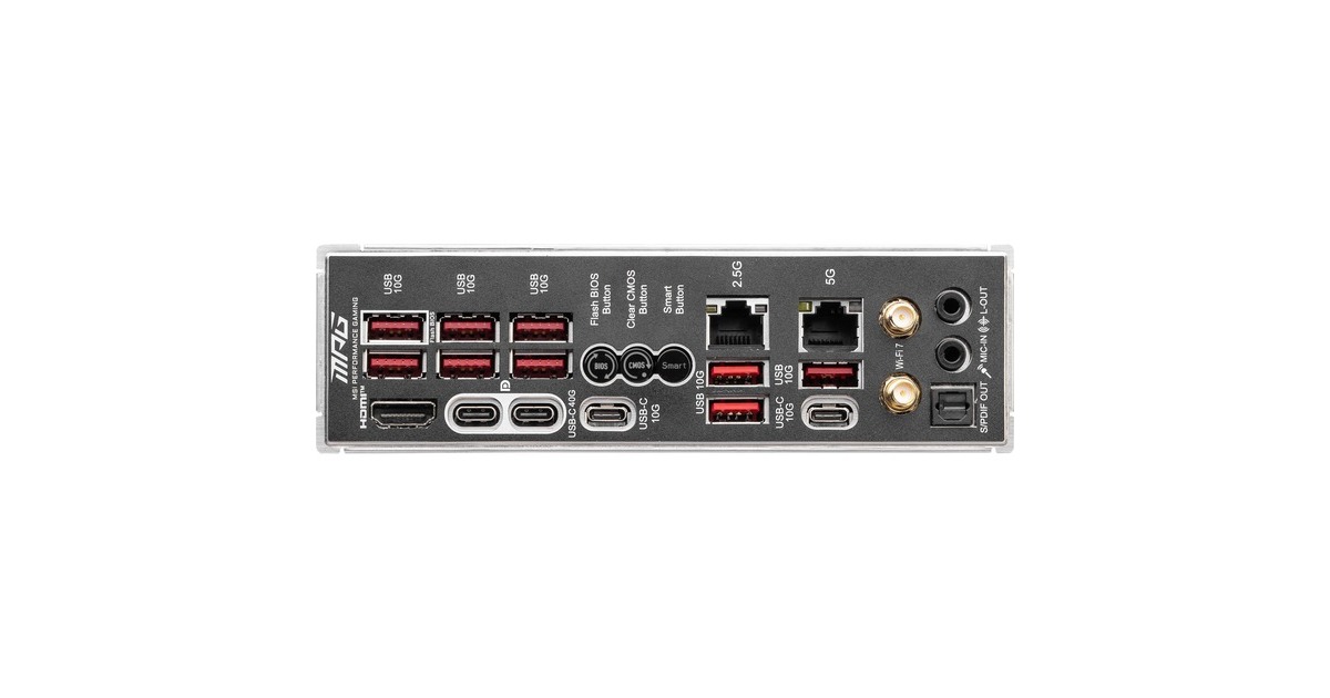 MSIMPG X870E CARBON WIFI socket AM5 moederbord  (RAID, 5Gb-LAN, 2,5Gb-LAN, Wi-Fi 7, BT, Sound, ATX)