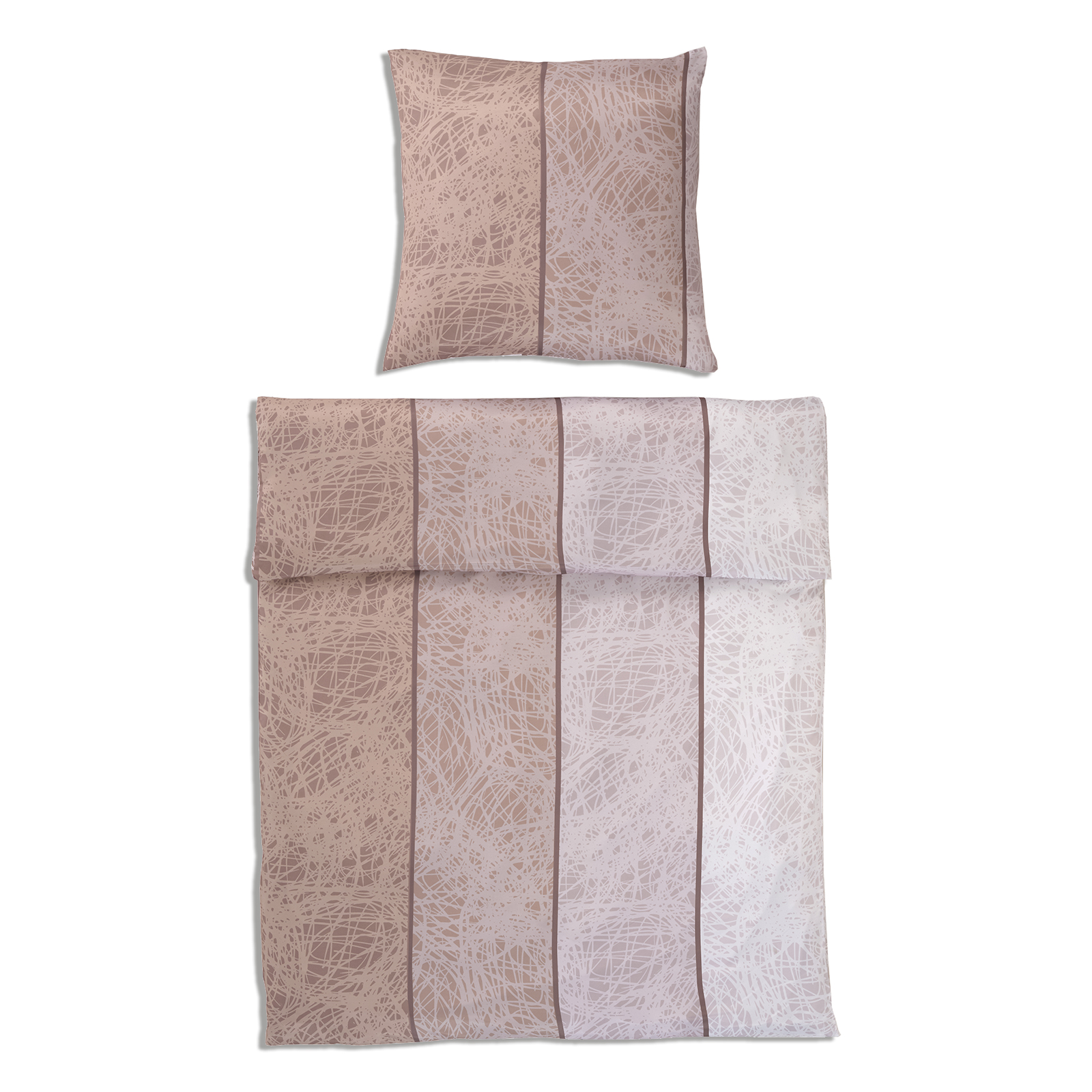 Microfaser-Bettwäsche - creme-beige - 135x200 cm