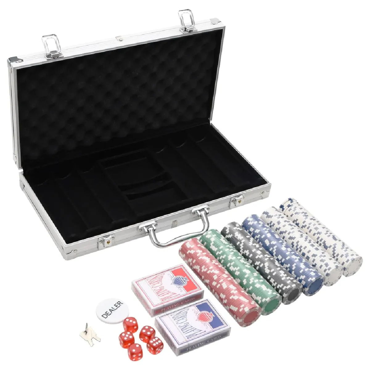 vidaXL Jeu de jetons de poker - 300 pcs