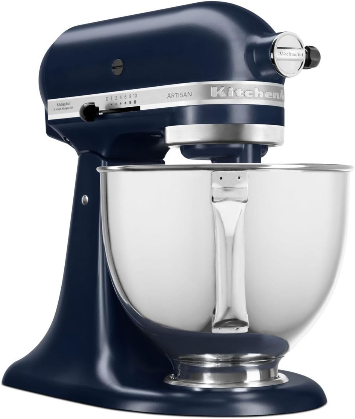KitchenAid Küchenmaschine - Artisan - Kippbarem Food Processor - Teigknetmaschine mit 3 Zubehör und Schüssel aus Edelstahl - 4.8 L - Ink blau