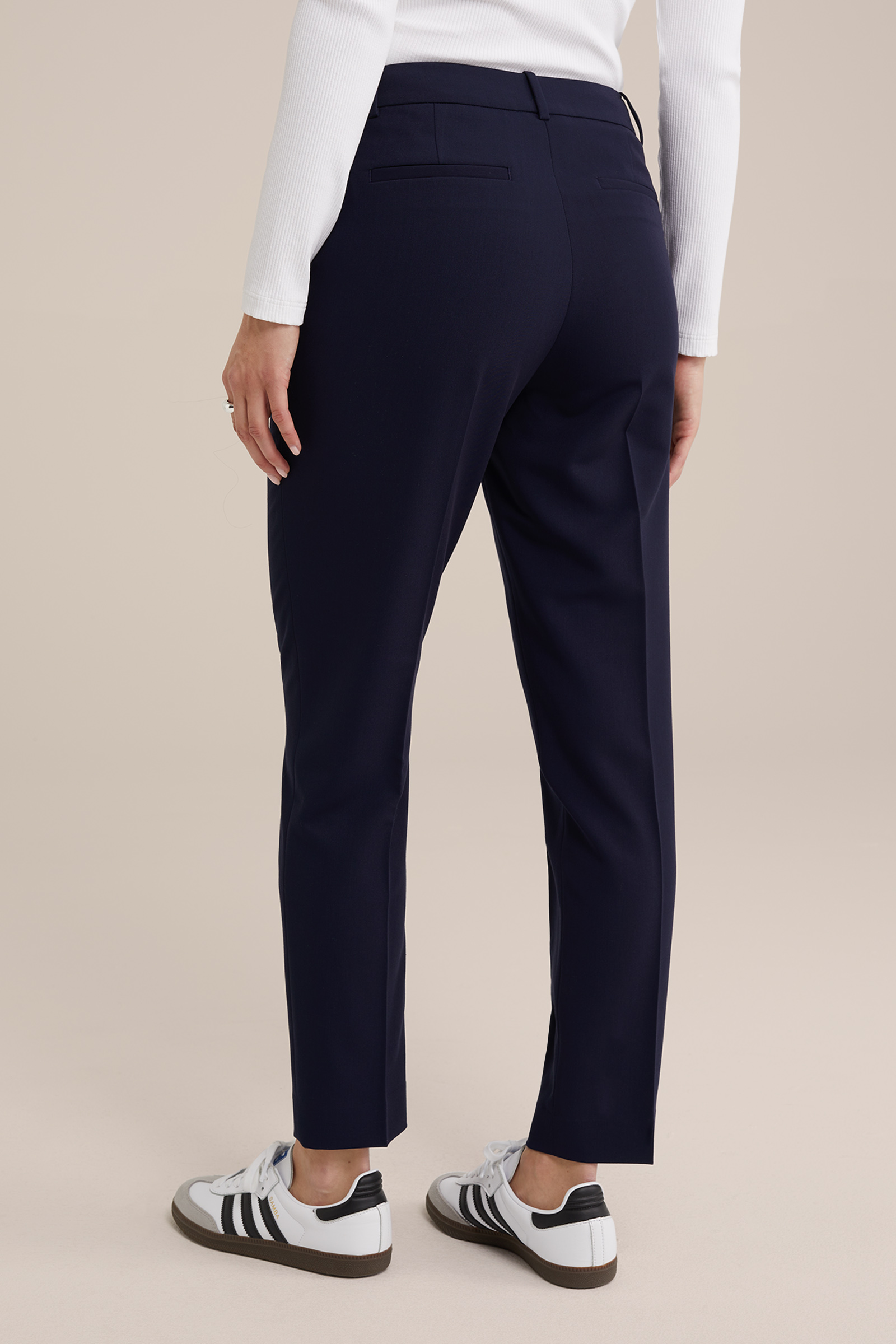 slim fit pantalon WE Fashion Marineblauw