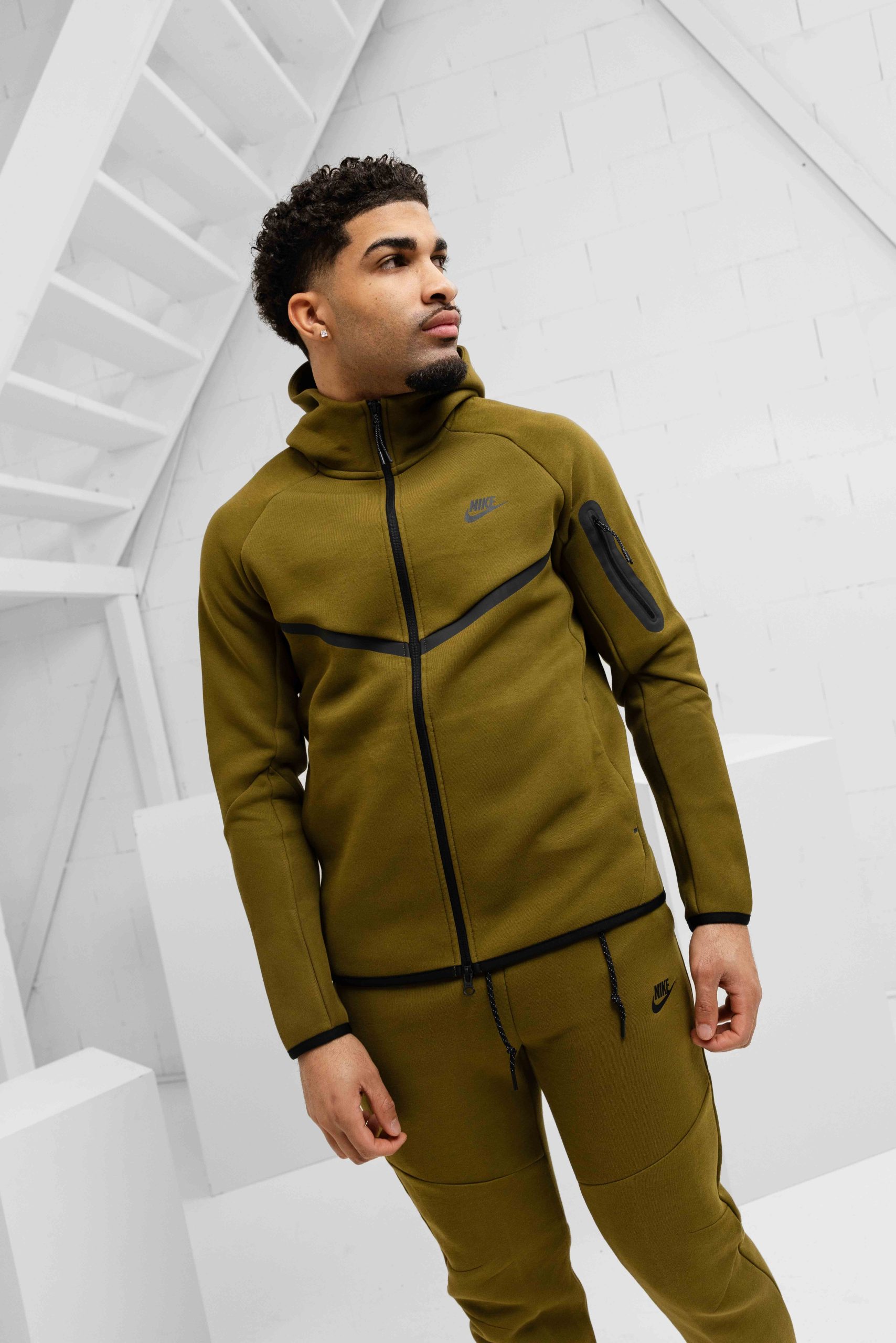 Nike Tech Fleece Trainingspak Heren Donkergroen