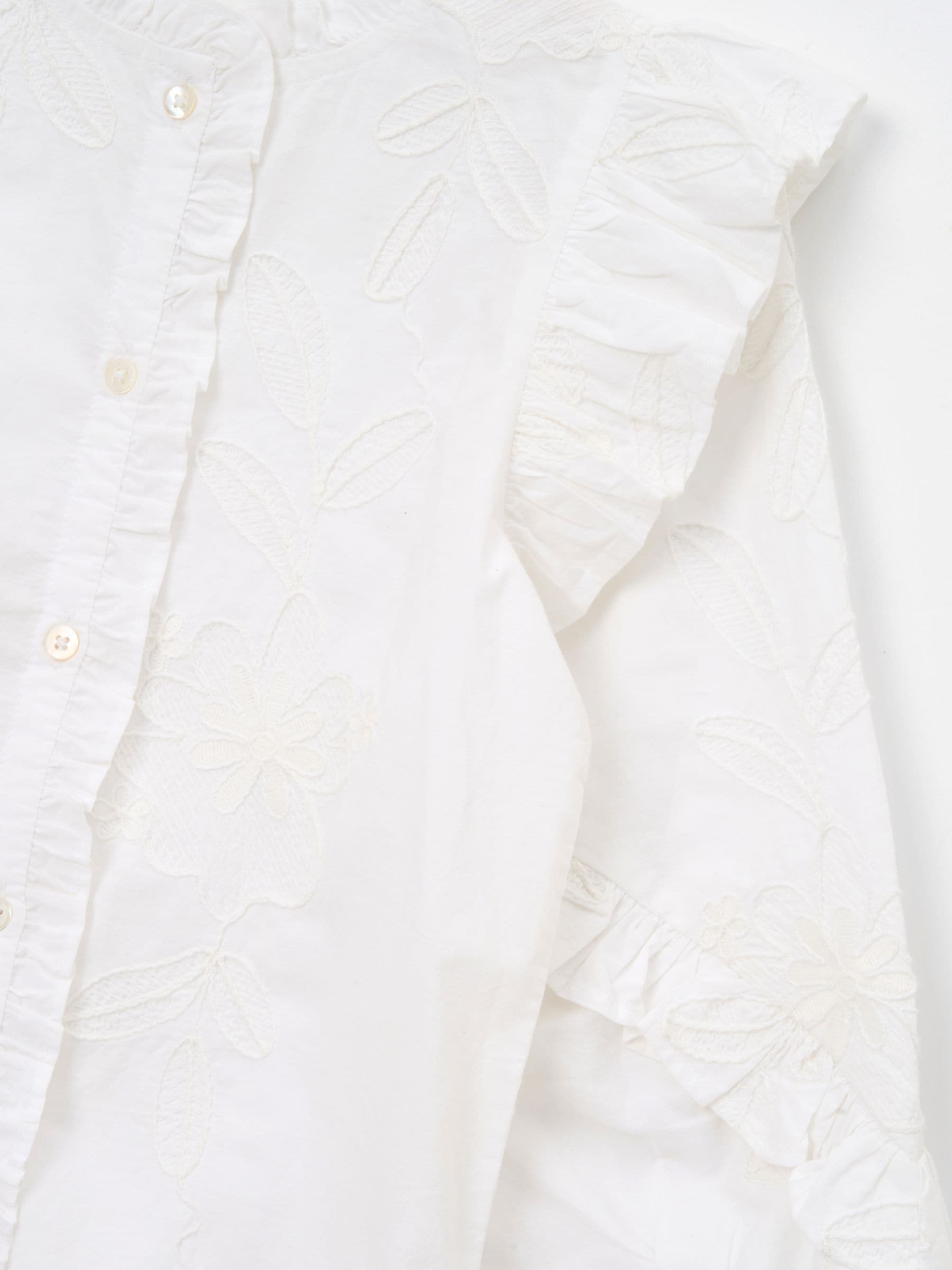 Angel & Rocket Lacey Embroidered Frill Sleeve Blouse