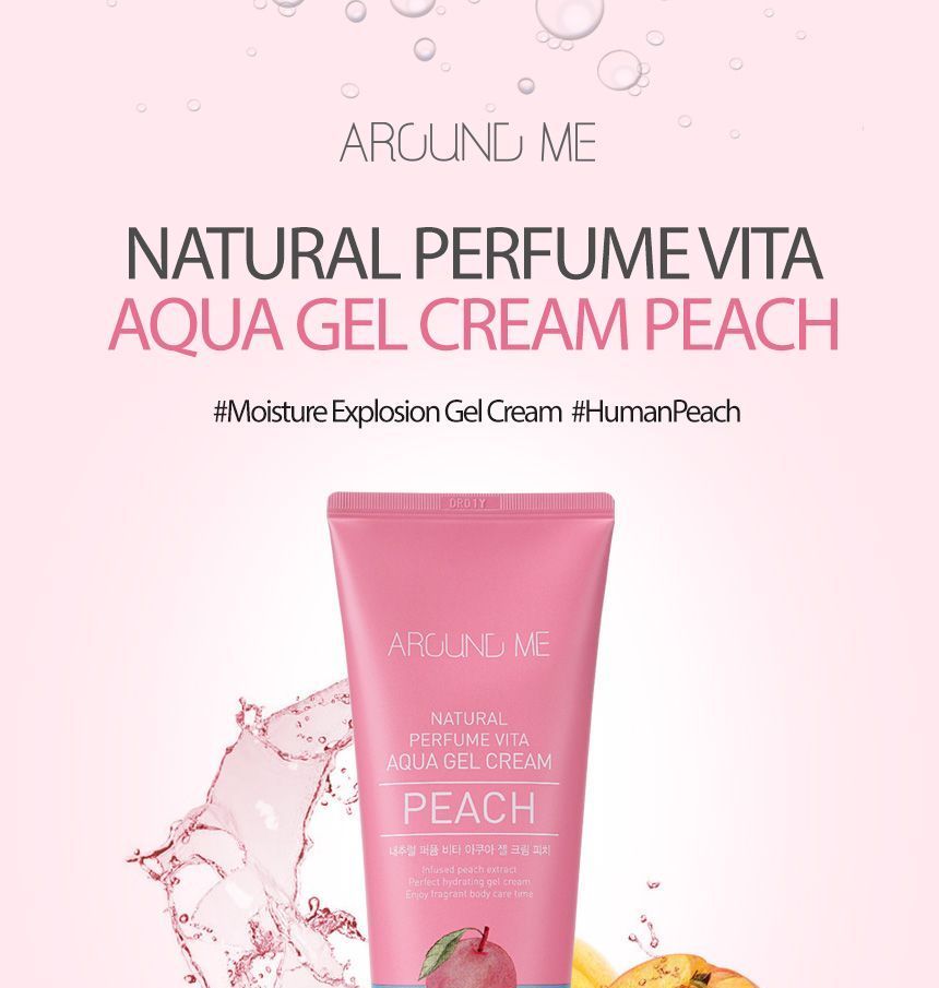 ROUND ME - Natural Vita Aqua Gel Cream Peach