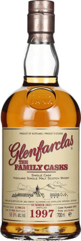 GLENFARCLAS VINTAGE 1997 FAMILY CASKS 70CL