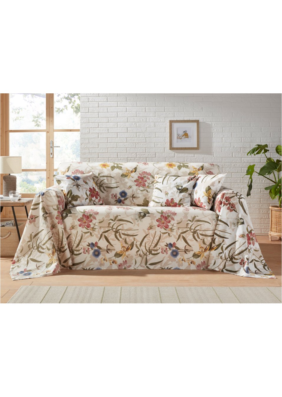 Dessus de lit à motif floral