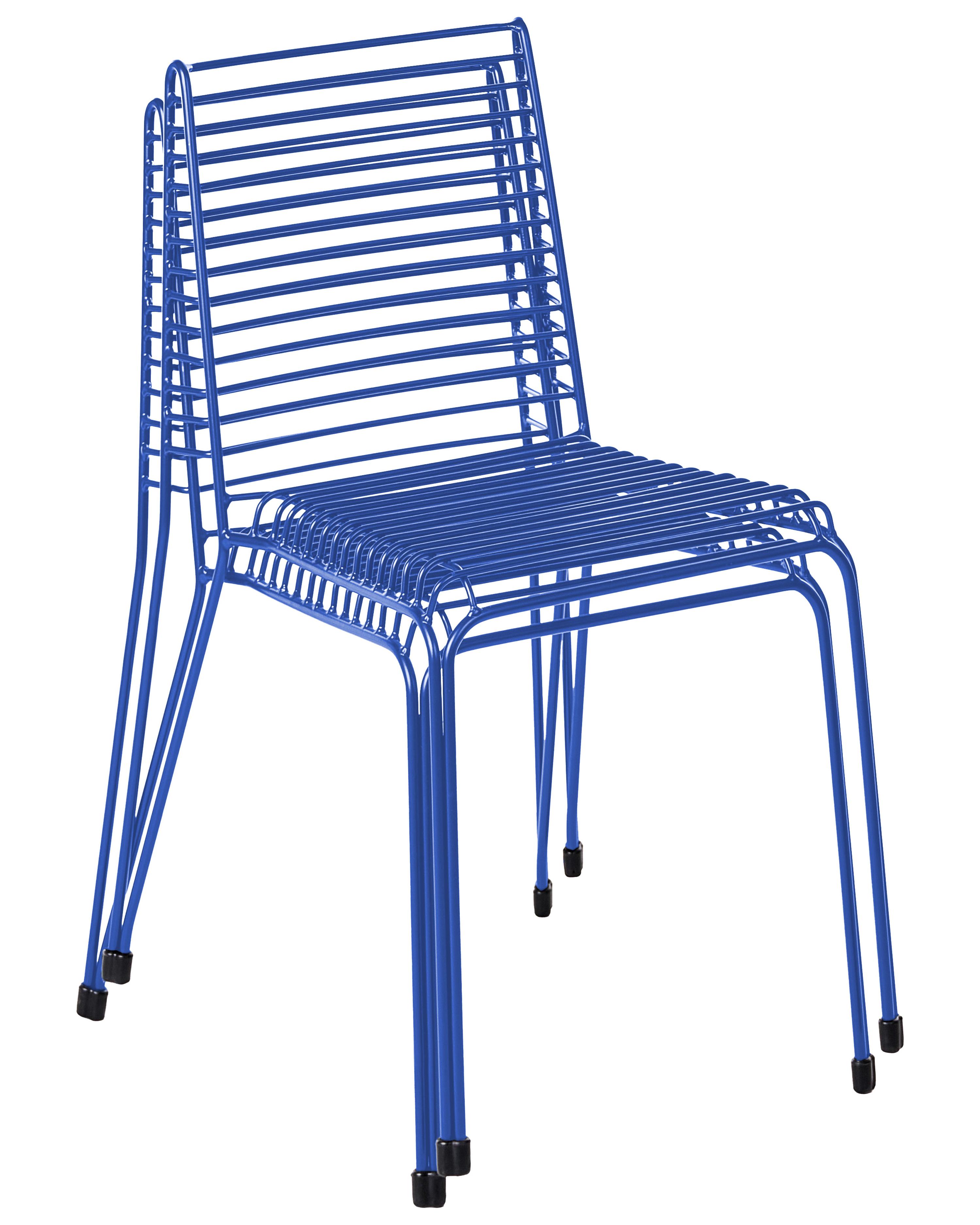Set van 2 tuinstoelen CHIEVE Metaal Blauw