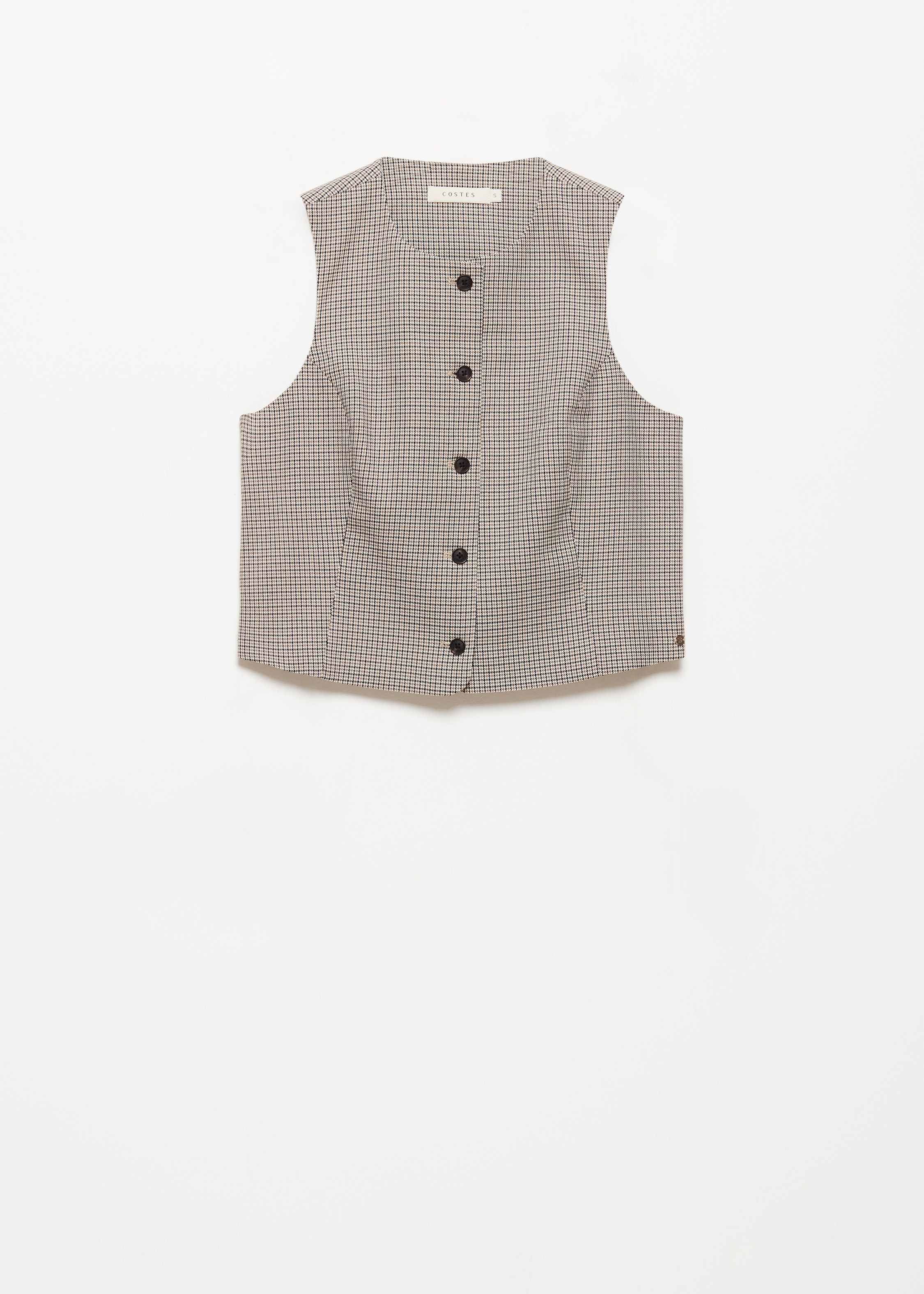Gilet met geruit patroon