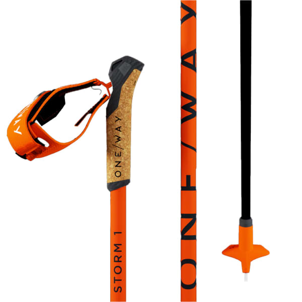 Bâton ski de fond ONE WAY STORM 1 ORANGE/BLACK
