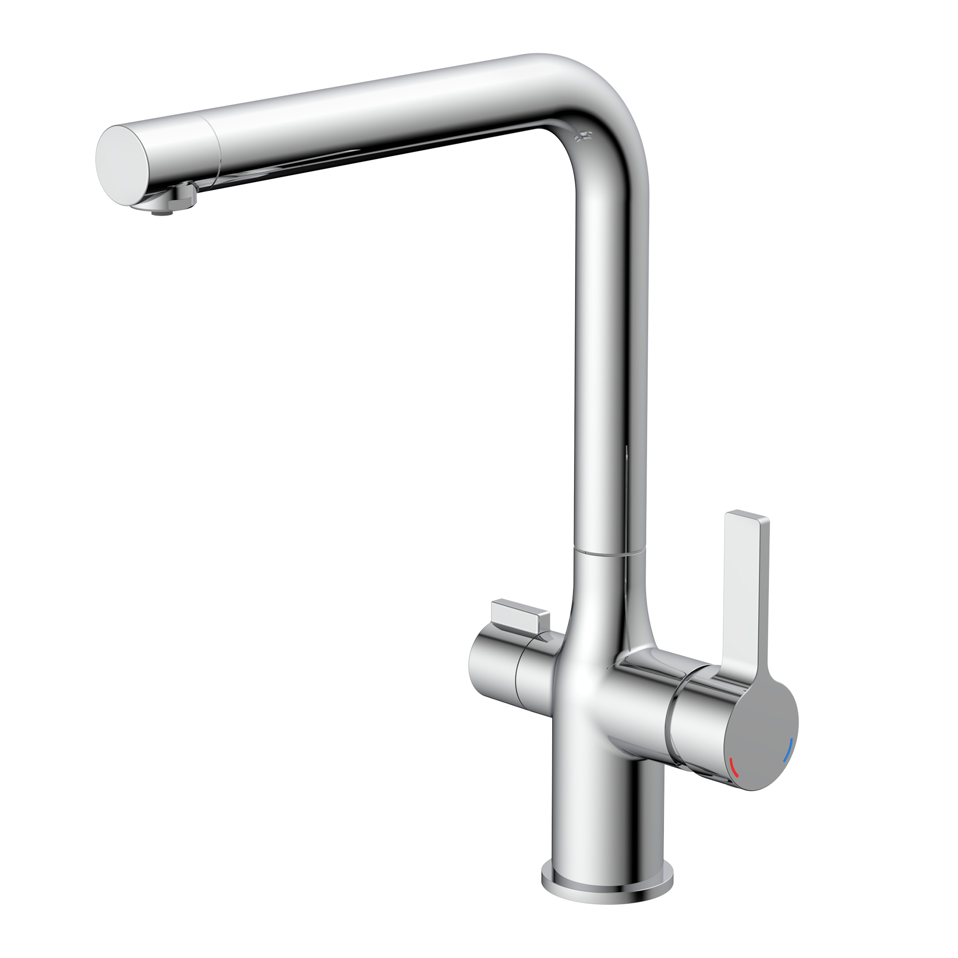 Küchenarmatur - Chrom - Hochdruck - mit Filtersystem